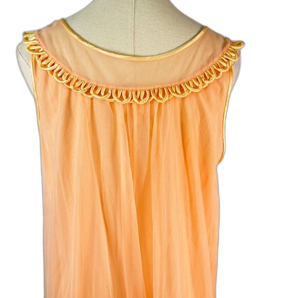 Vintage | Gossard Artemis | Peach Dreams Negligee Nightie | Made in USA | Sz M - Picture 6 of 8